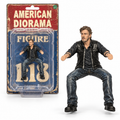 Figurine homme assis en veste noire American Diorama 1:18