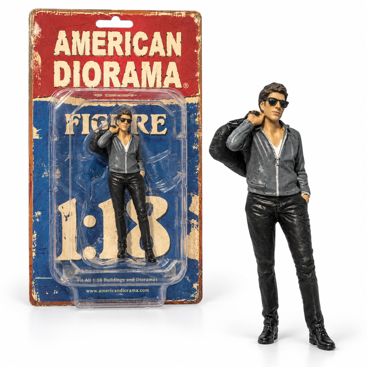 Figurine homme avec sac à dos American Diorama 1:18