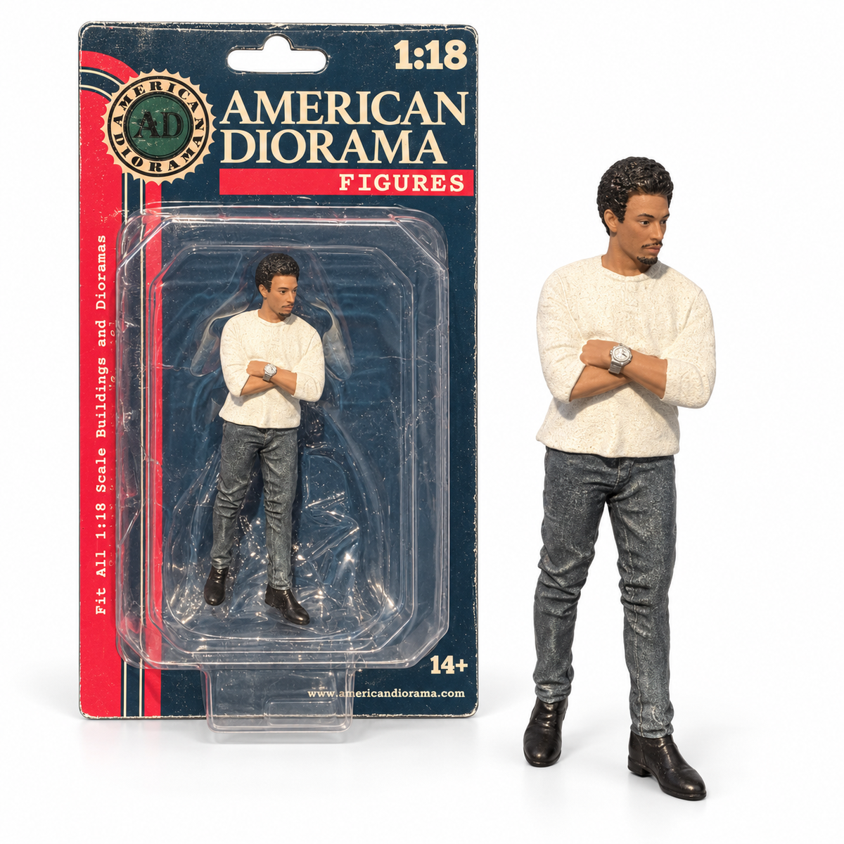 Figurine homme bras croisés avec montre American Diorama 1:18