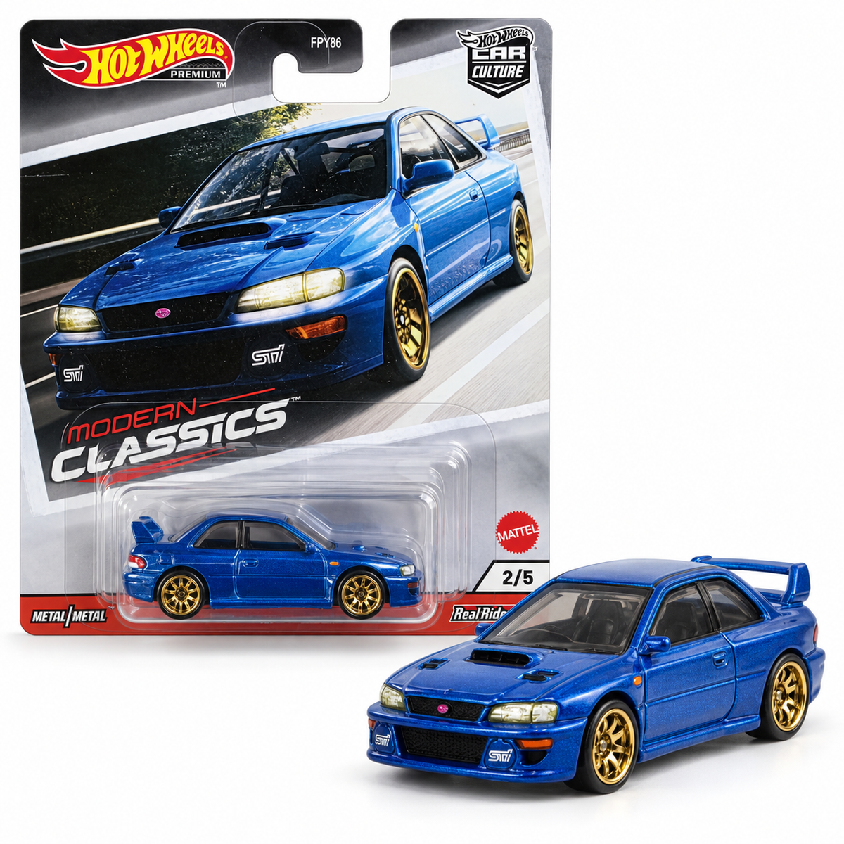 Subaru Impreza 22B-STi Version bleue 2/5 – Hot Wheels Premium Modern Classics