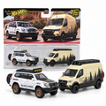 Duo Nissan Patrol Custom Black Rhino et Mercedes-Benz Sprinter tout-terrain – Hot Wheels Premium