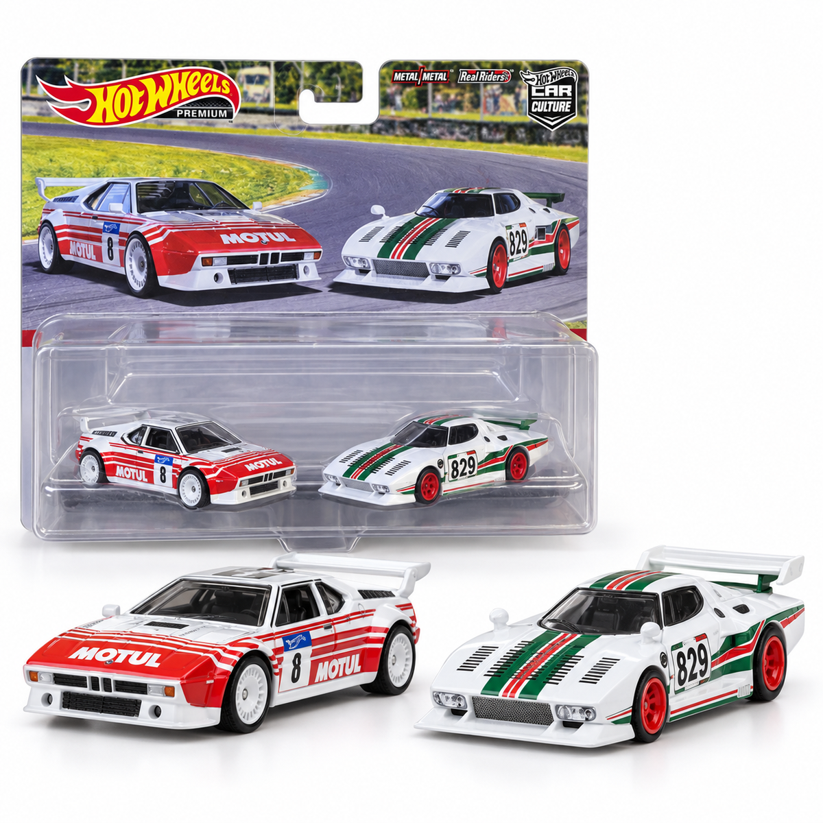 Duo BMW M1 de course Motul #8 et BMW M1 Procar #829 – Hot Wheels Premium