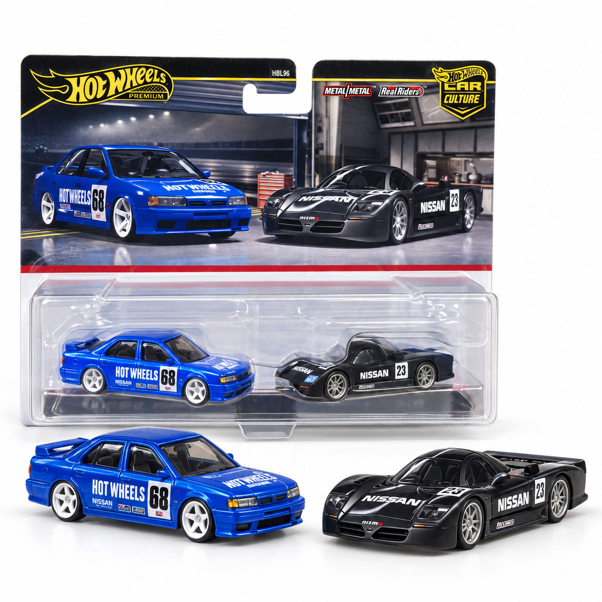 Duo Nissan 300ZX #68 et Nissan R390 GT1 #23 – Hot Wheels Premium