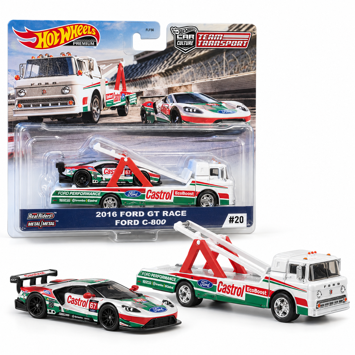 Ford GT Race 2016 Castrol #67 et Ford C-800 – Hot Wheels Team Transport