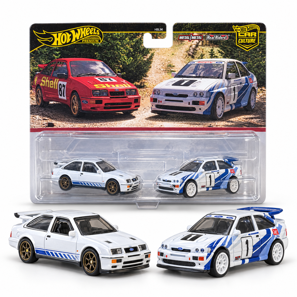 Duo Ford Sierra RS Cosworth et Escort RS Cosworth #1 1:64 – Hot Wheels Premium