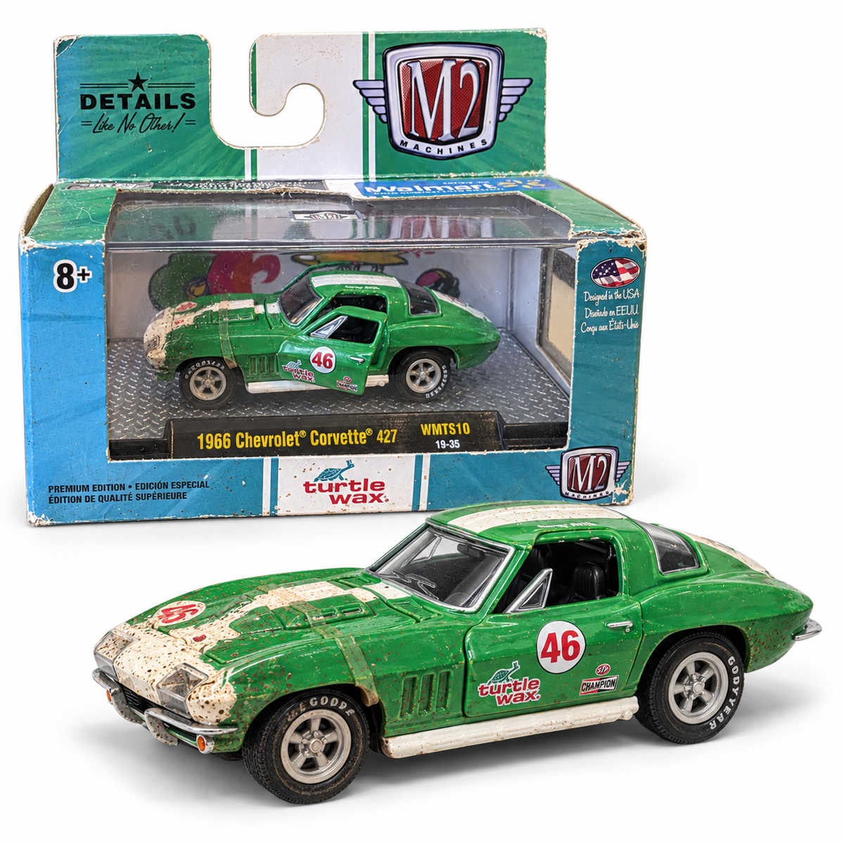 Chevrolet Corvette 427 1966 #46 Turtle Wax 1:64 – M2 Machines