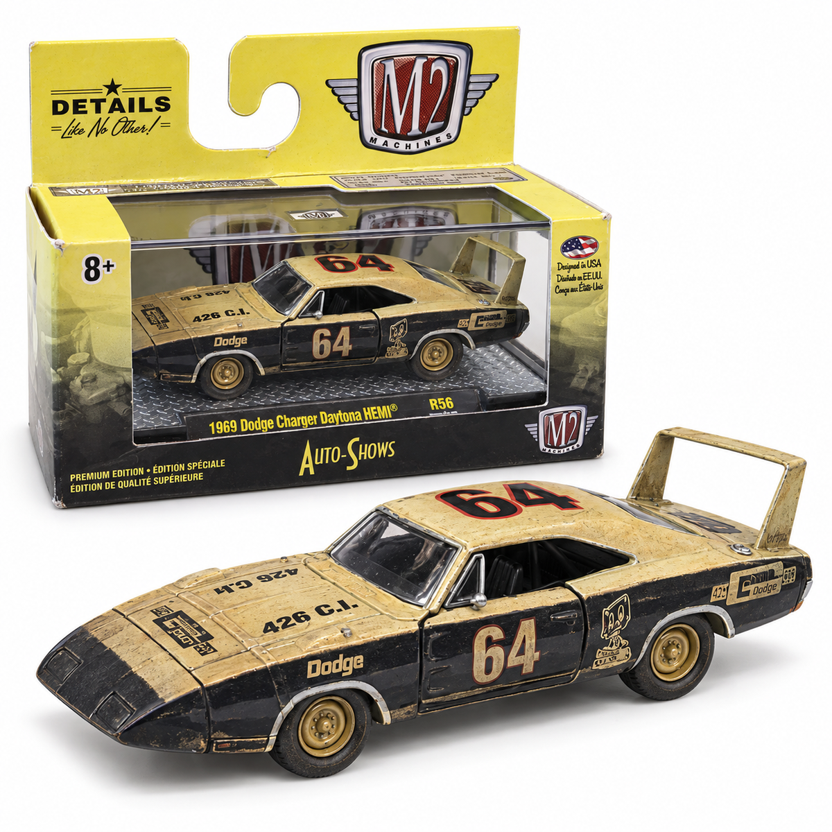 Dodge Charger Daytona HEMI 1969 #64 1:64 – M2 Machines