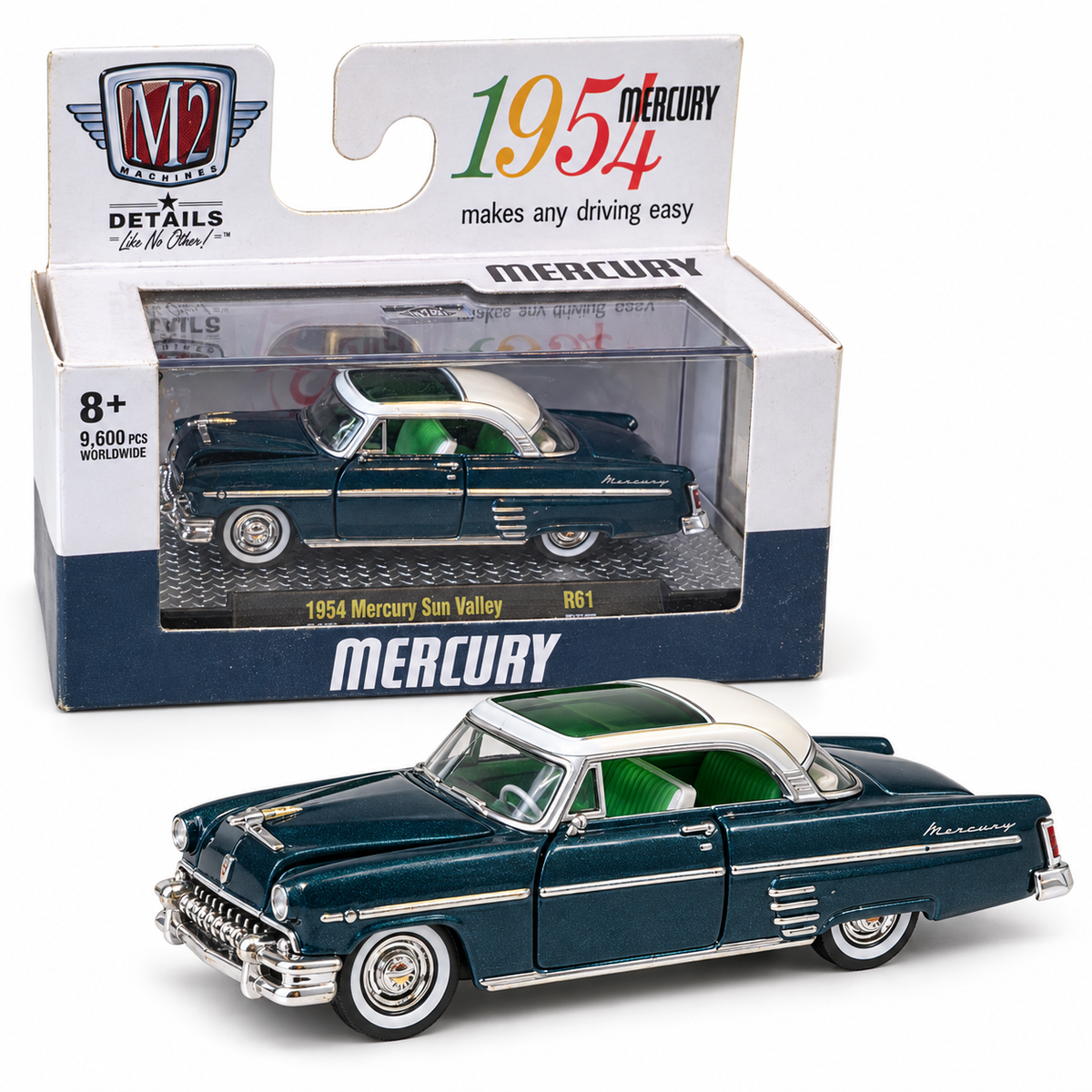 Mercury Sun Valley 1954 bleu métallisé 1:64 – M2 Machines