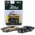Ensemble Ford Torino Cobra 1970 2 véhicules 1:64 – M2 Machines Auto-Lifts Chase