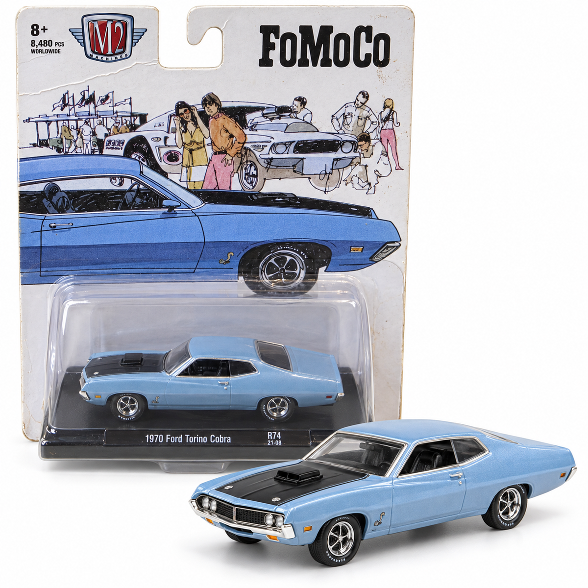 Ford Torino Cobra 1970 bleue 1:64 – M2 Machines FoMoCo