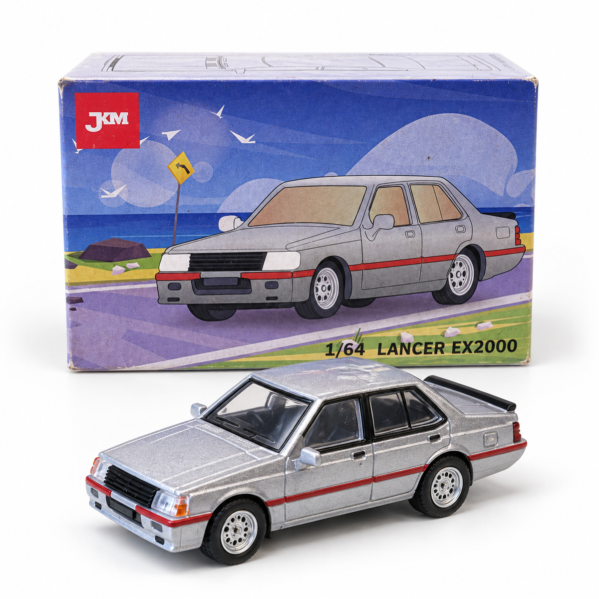Mitsubishi Lancer EX2000 argentée 1:64