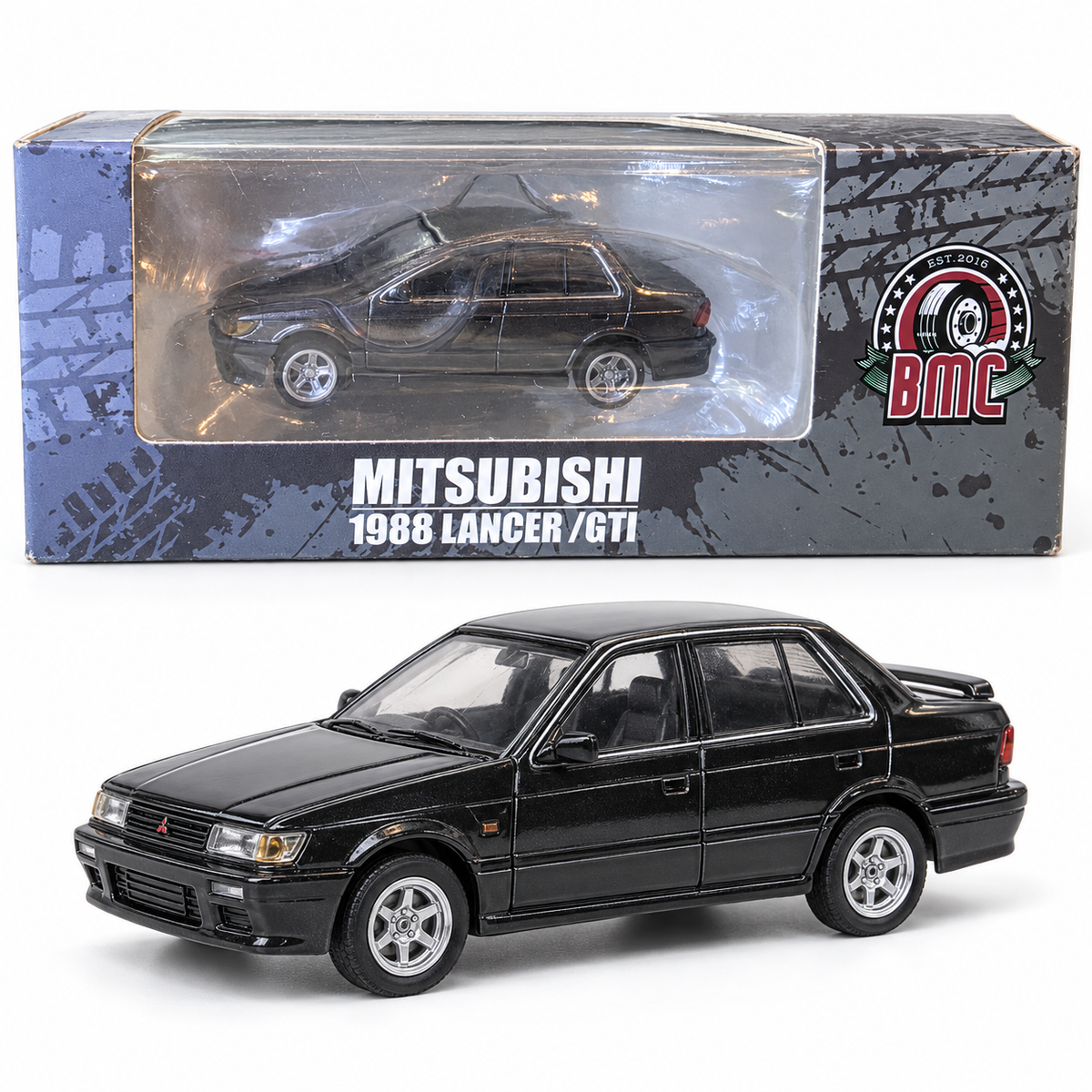 Mitsubishi Lancer GTI 1988 noire 1:64