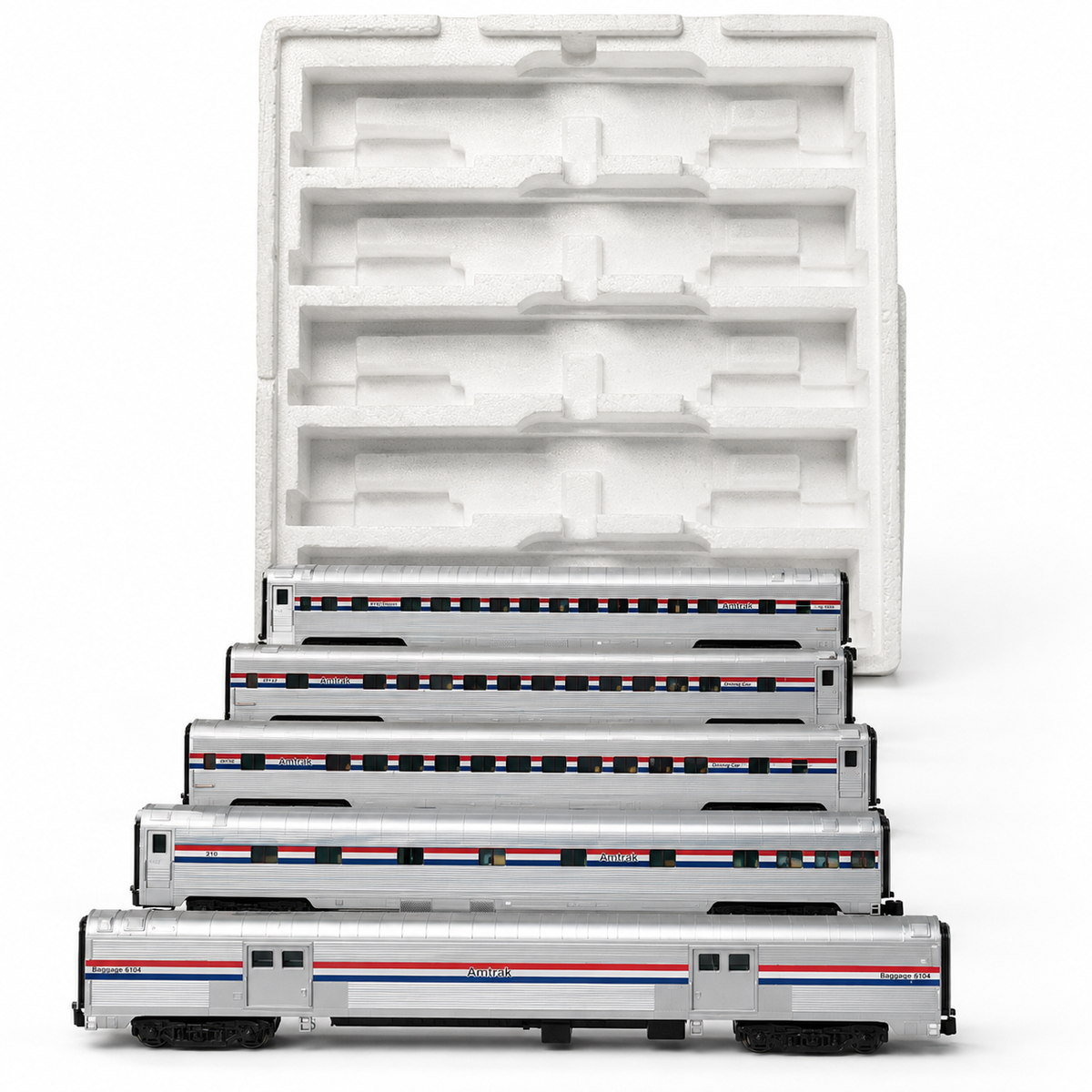 Ensemble de 5 wagons voyageurs Amtrak – Superliner a l'échelle O