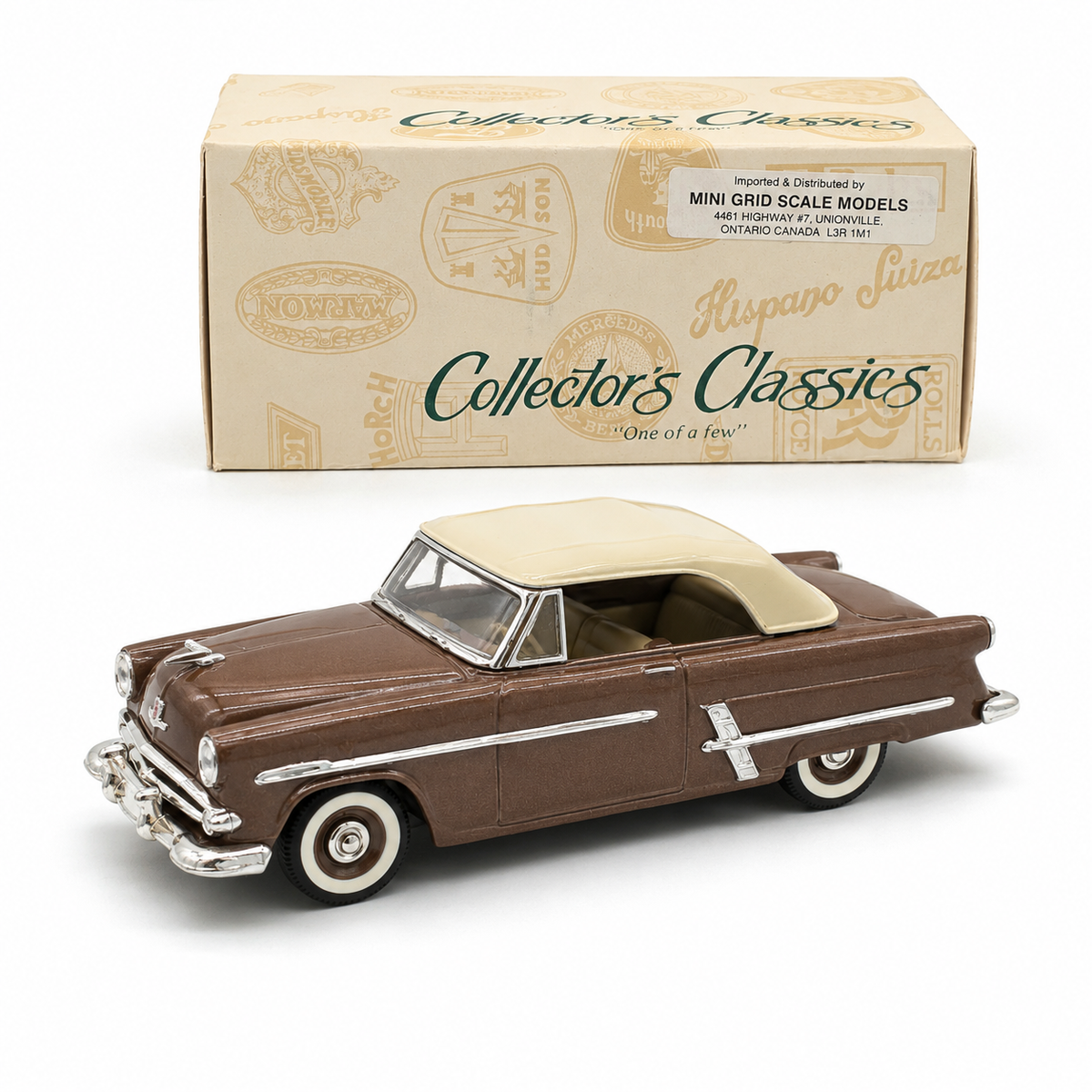 Chevrolet Bel Air Convertible 1955 1:43 – Collector’s Classics Buby – Brun, capote relevée
