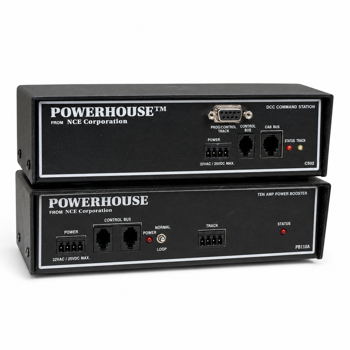NCE PowerHouse DCC – Command Station CS02 + Booster PB110A 10 A