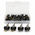 Lot d’interrupteurs à levier miniatures noirs – bornes à vis et cosses