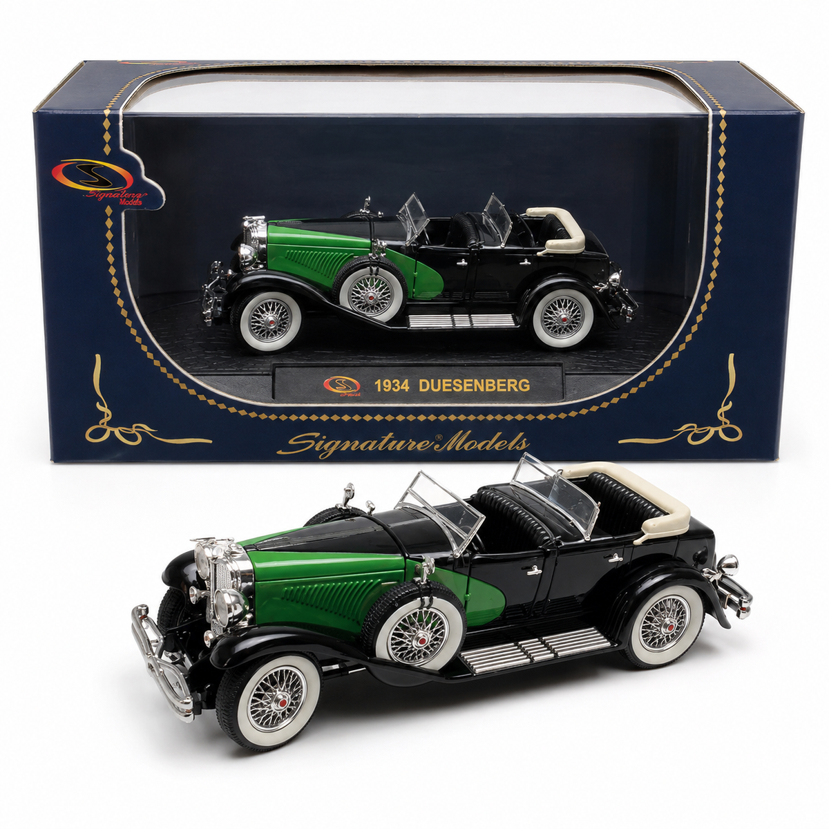 Signature Models Duesenberg 1934 noire et verte 1:32
