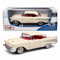 Maisto Chevrolet Bel Air Coupé 1957 crème intérieur rouge 1:18