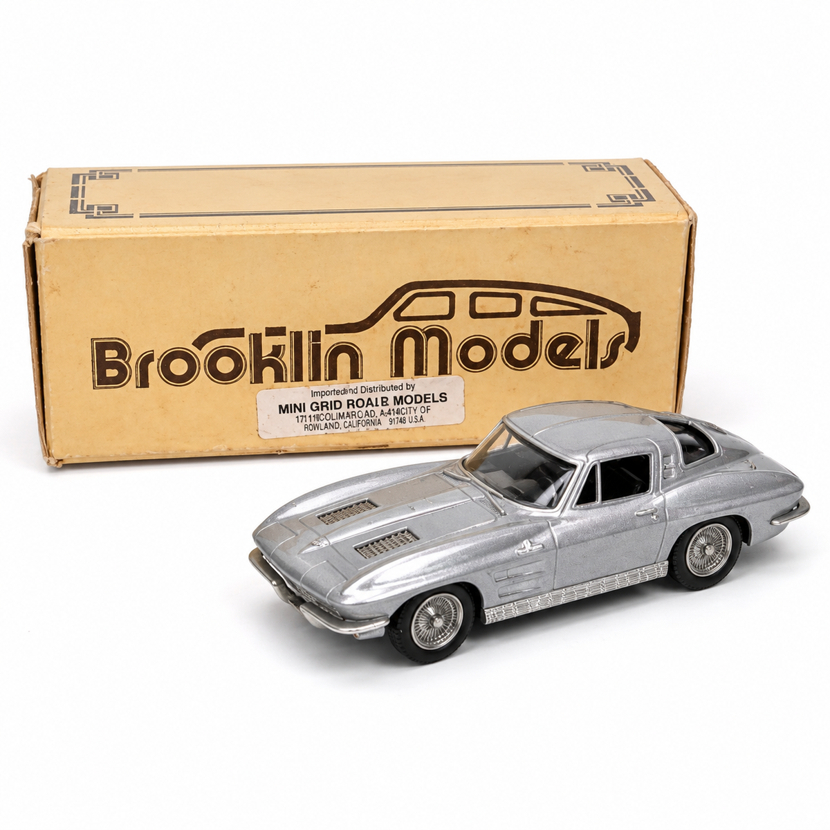 Brooklin Models Chevrolet Corvette Sting Ray 1963 argentée 1:43