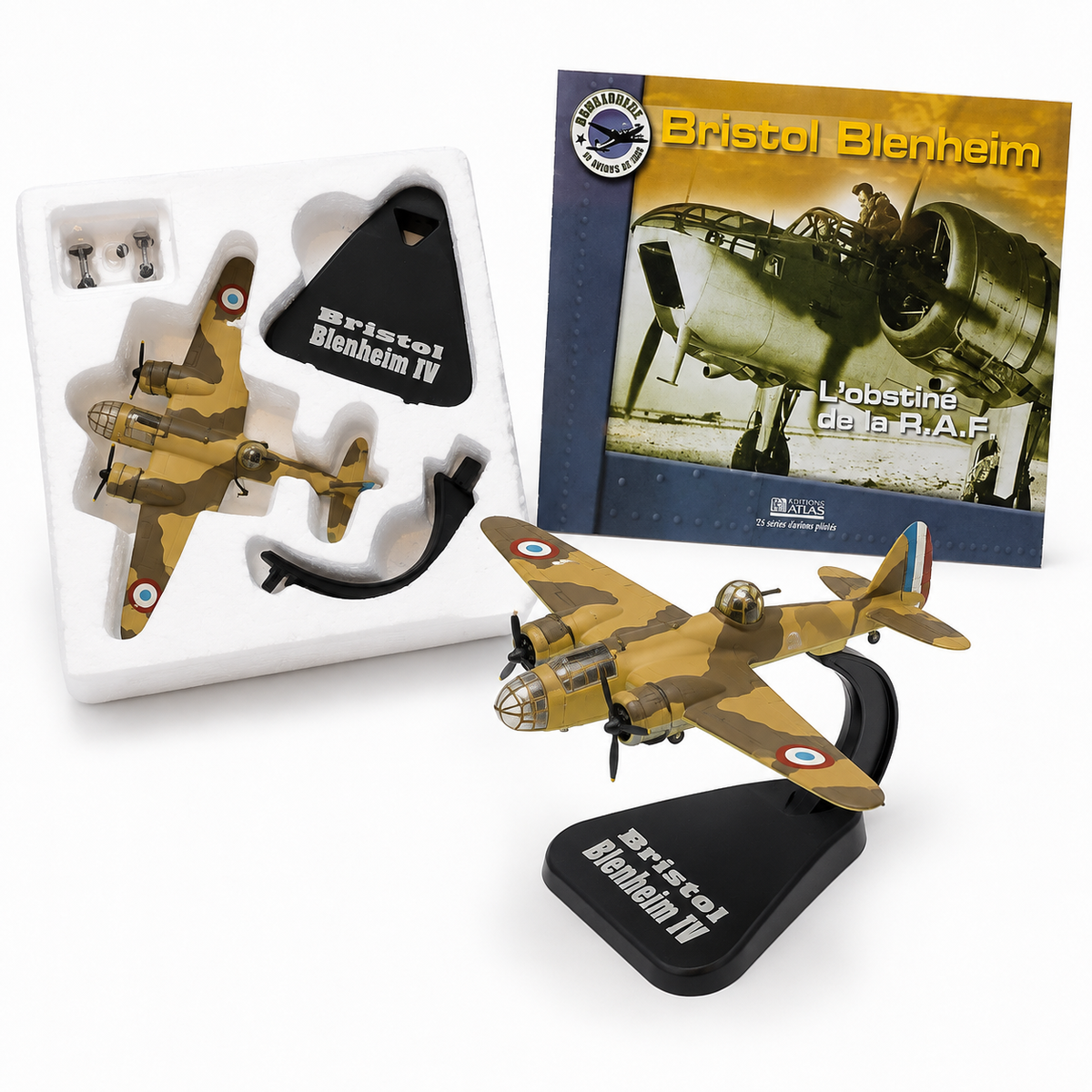 Bristol Blenheim IV camouflage désert – Avion militaire Atlas 1:144