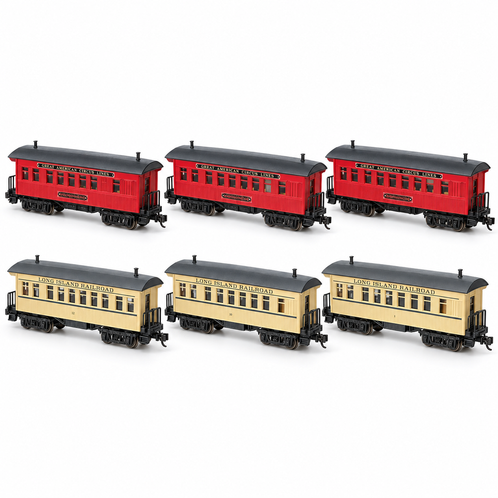 Lot de 6 voitures voyageurs MTH RailKing O/O-27 – Circus et Long Island