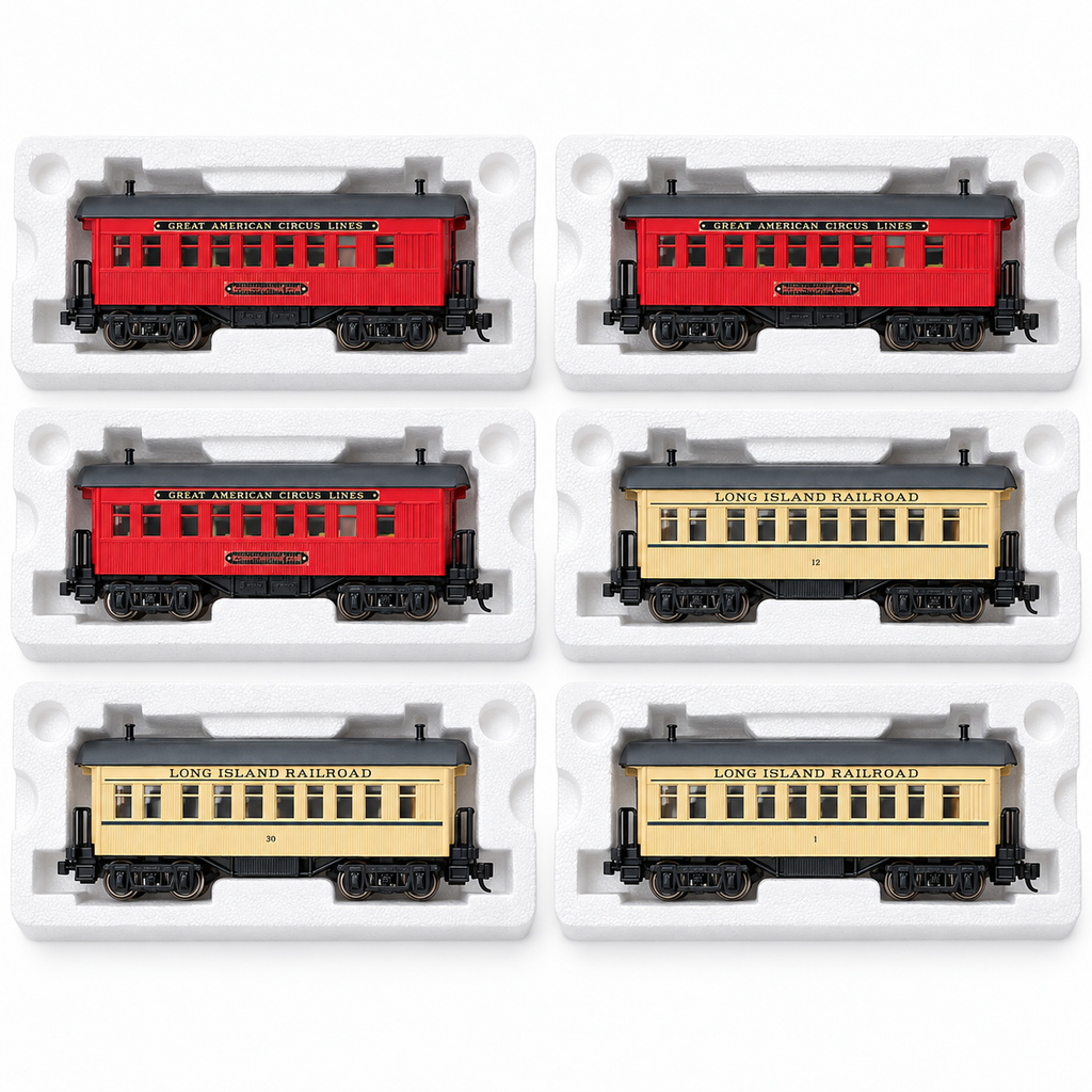 Lot de 6 voitures voyageurs MTH RailKing O/O-27 – Circus et Long Island