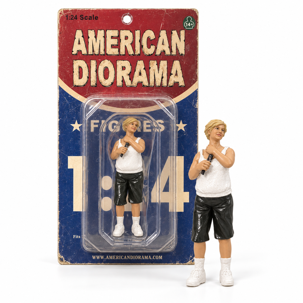 Figurine femme n°14 American Diorama 1:24 pour diorama automobile