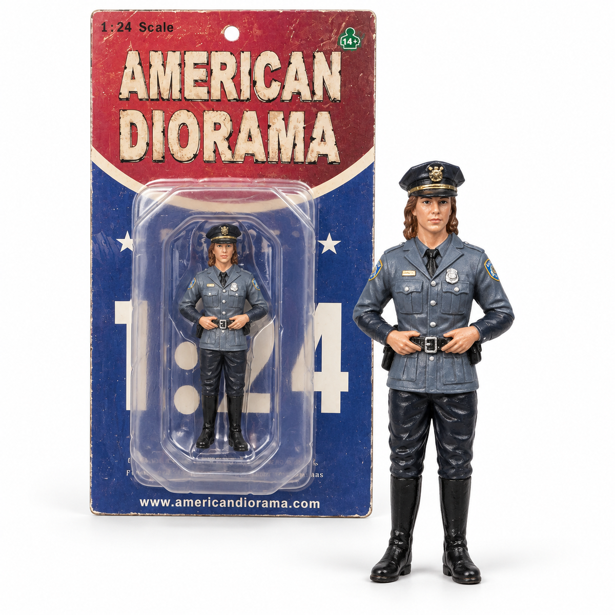 Figurine policière American Diorama 1:24 pour diorama automobile
