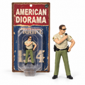 Figurine policier American Diorama 1:24 avec radio pour diorama