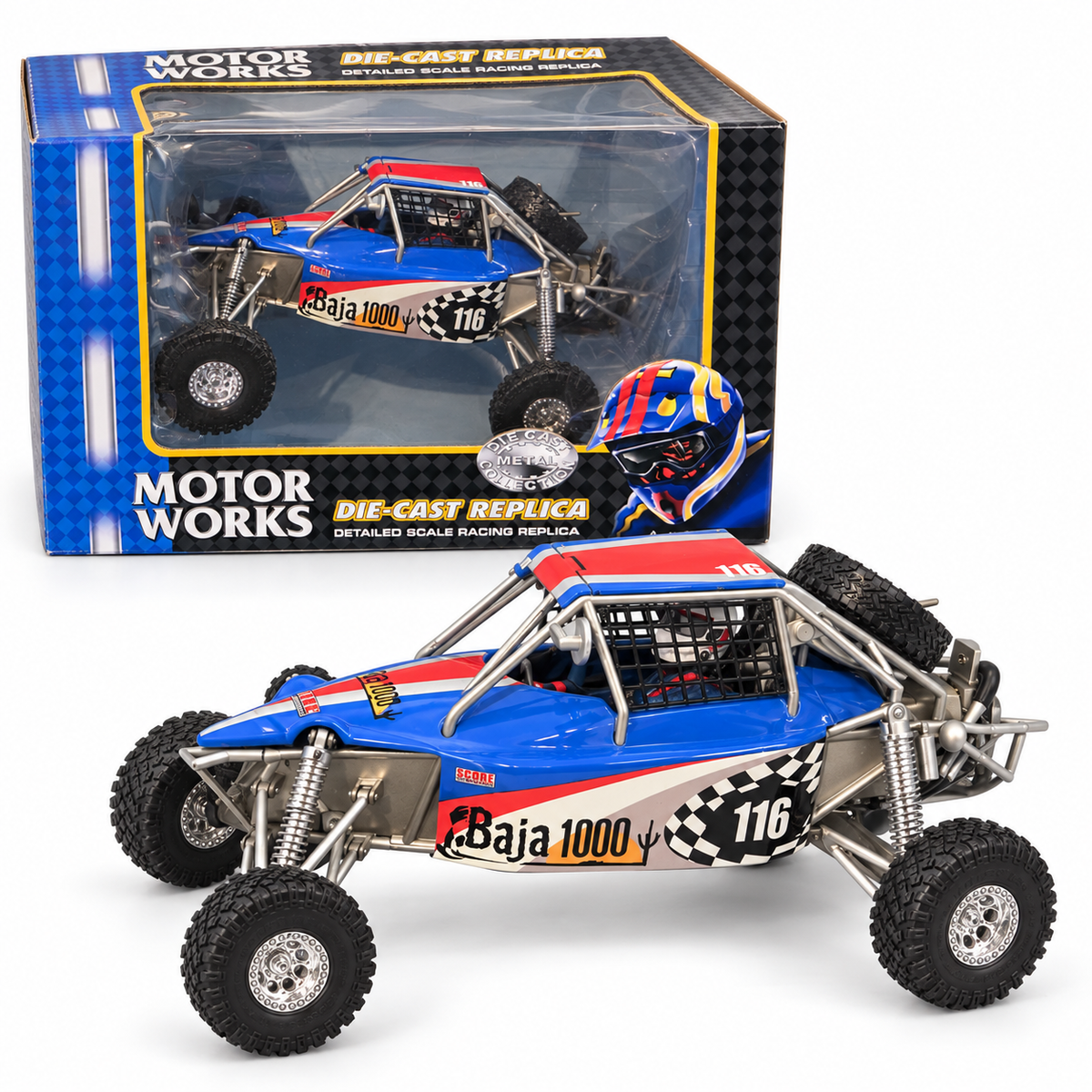 Buggy Baja 1000 n°116 Motor Works Die-Cast Replica 1:16