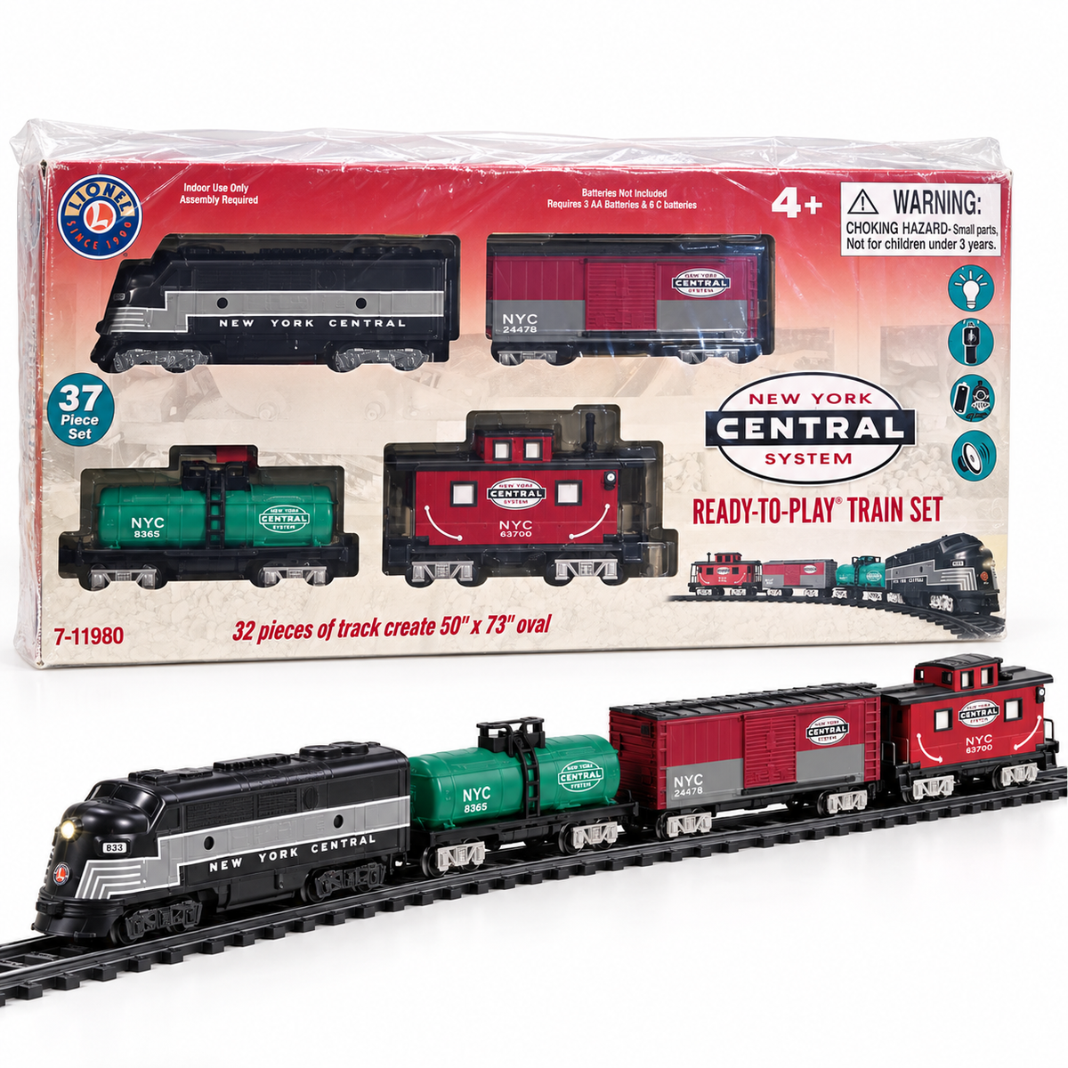 Coffret de train Lionel New York Central Ready-to-Play 37 pièces – 7-11980