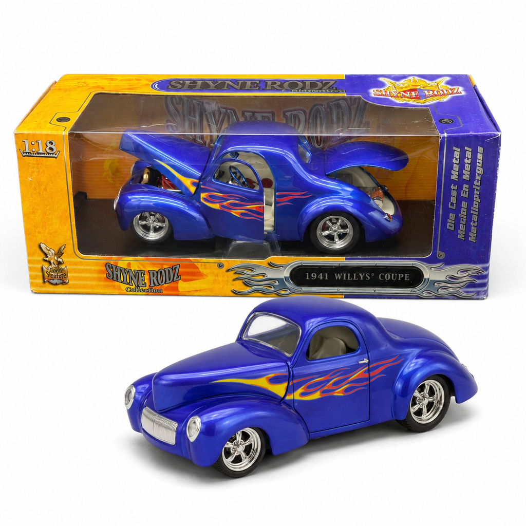 1941 willys Coupe avec flames