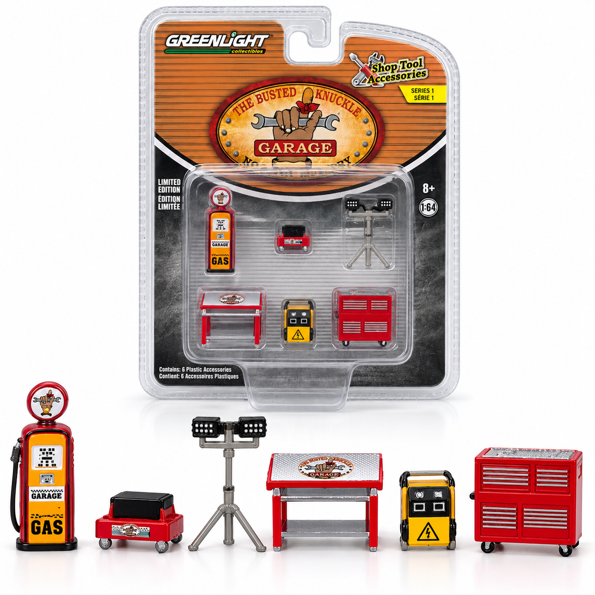 GreenLight Busted Knuckle Garage – Shop Tool Accessories Série 1 1:64