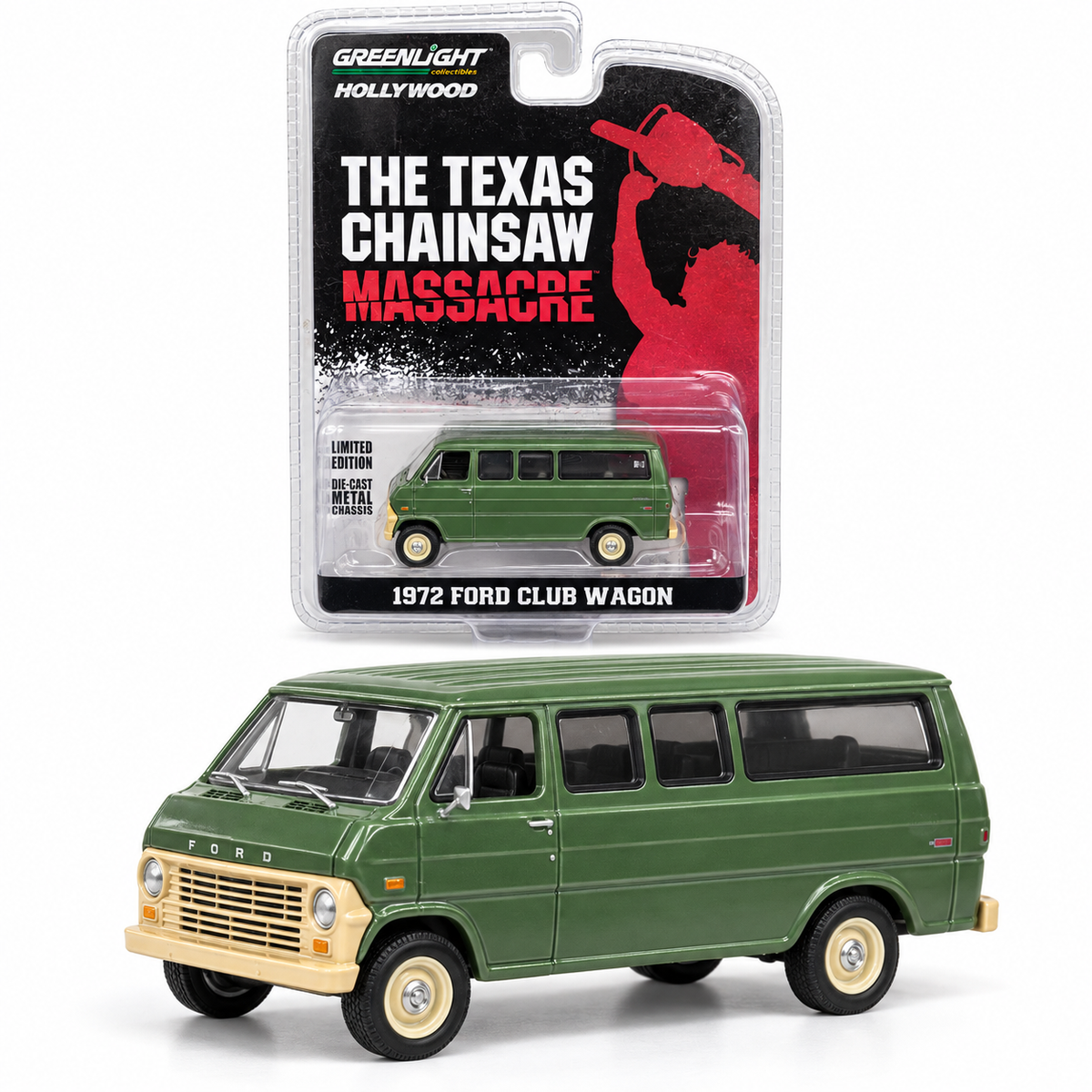 GreenLight Hollywood The Texas Chainsaw Massacre – Ford Club Wagon 1972 1:64