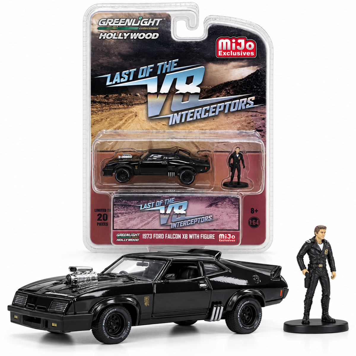 GreenLight Hollywood Last of the V8 Interceptors – Ford Falcon XB 1973 avec figurine 1:64