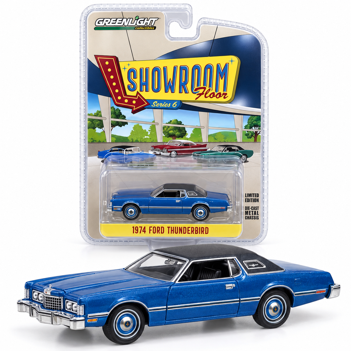 GreenLight Showroom Floor Série 6 – Ford Thunderbird 1974 1:64