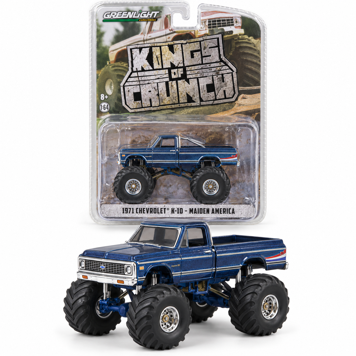 GreenLight Kings of Crunch – Chevrolet K-10 1971 « Maiden America » 1:64