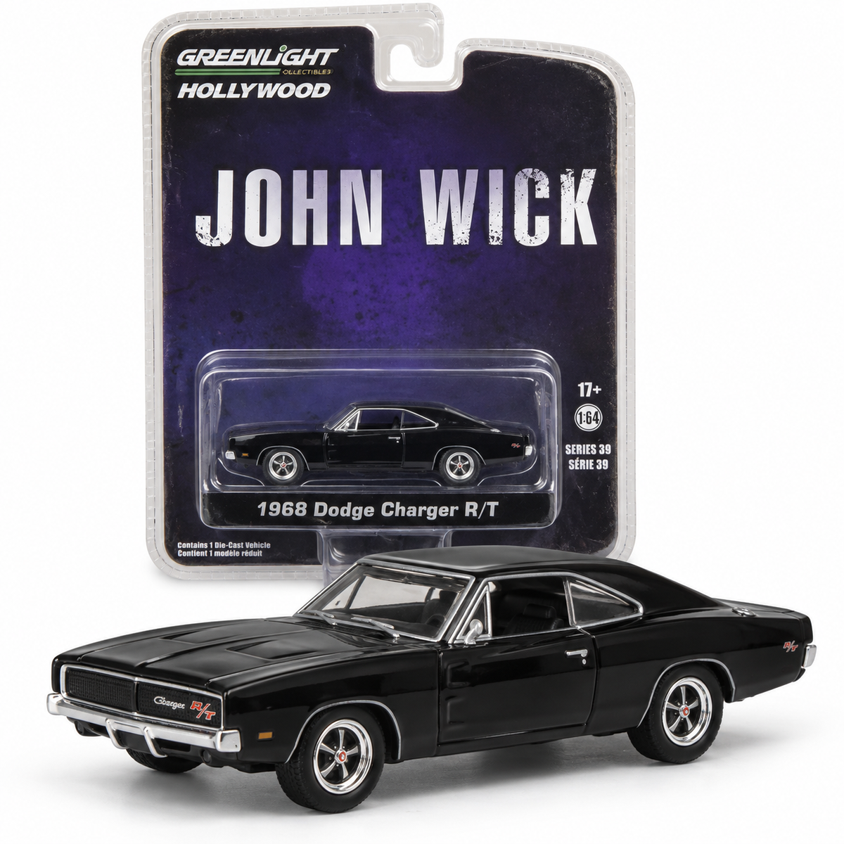 GreenLight Hollywood John Wick Série 39 – Dodge Charger R/T 1968 1:64