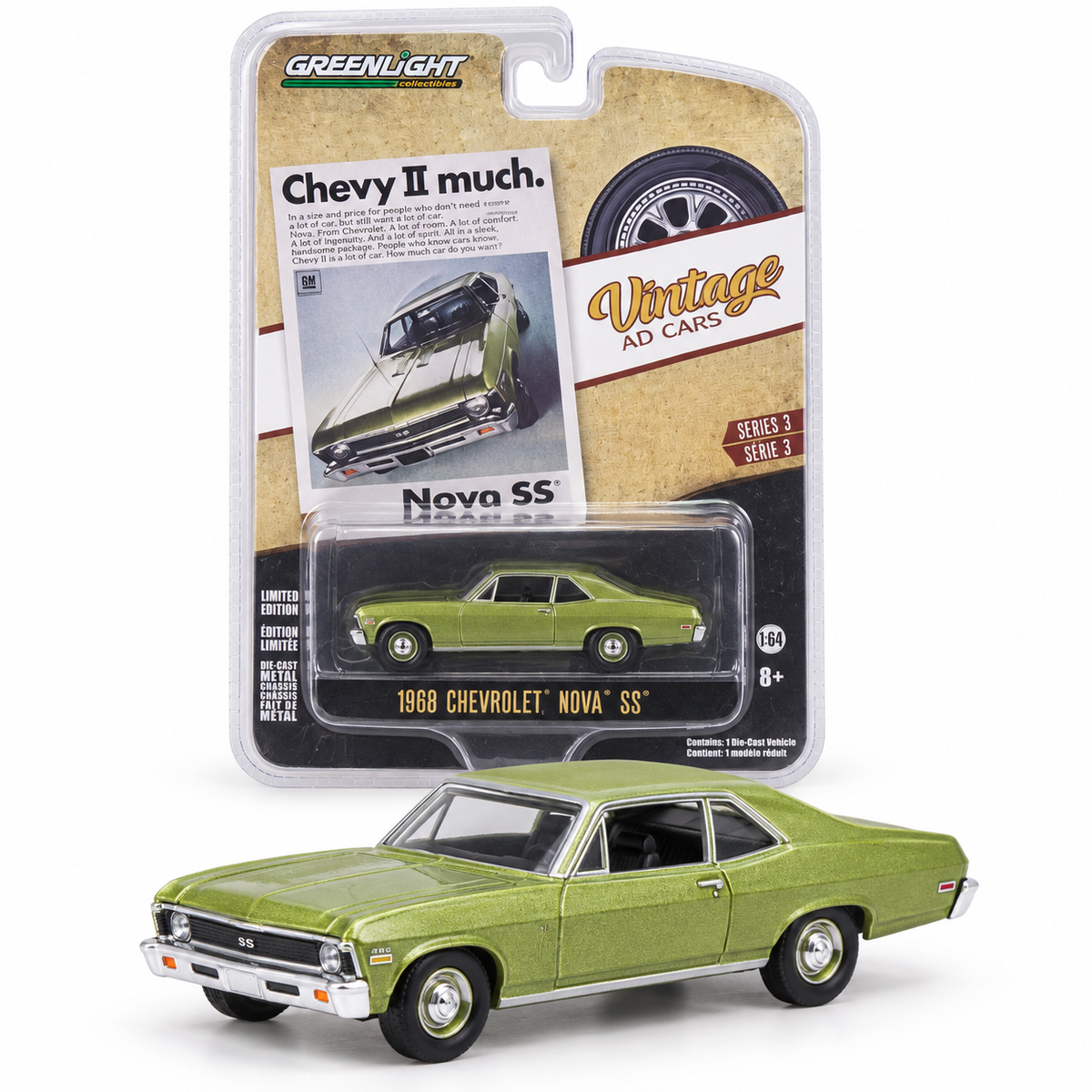 Chevrolet Nova SS 1968 1:64 – GreenLight Vintage Ad Cars Series 3