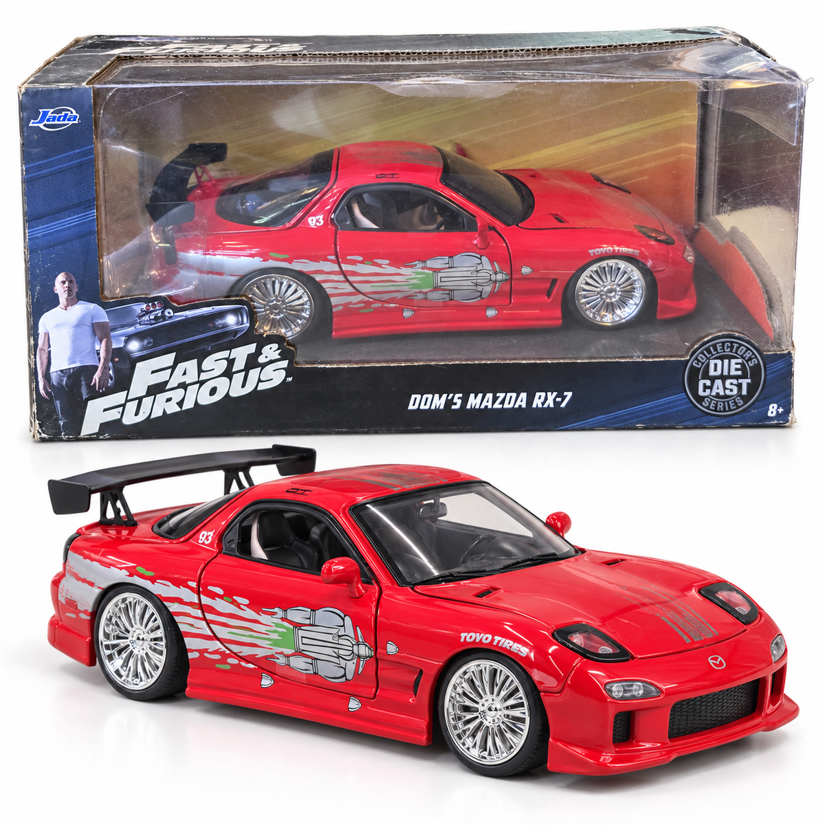 Mazda RX-7 de Dom – Fast &amp; Furious – Jada Toys 1:24