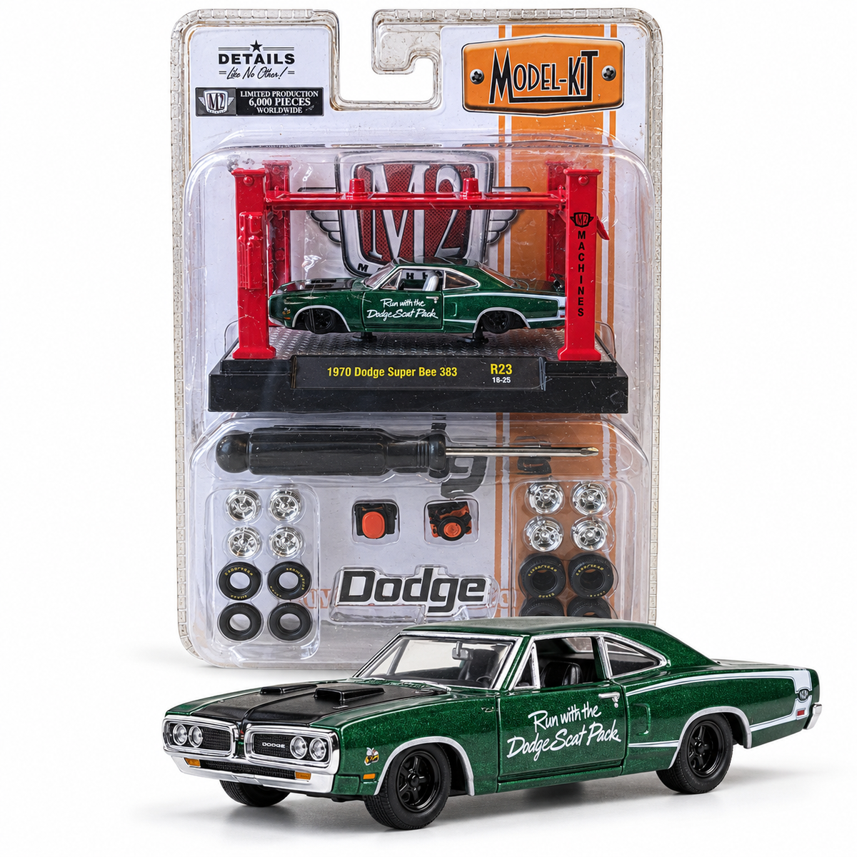 Dodge Super Bee 383 1970 « Run with the Dodge Scat Pack » 1:64 – M2 Machines
