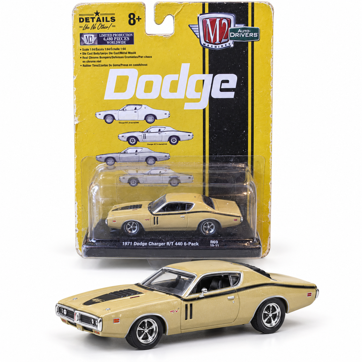 Dodge Charger R/T 440 6-Pack 1971 1:64 – M2 Machines