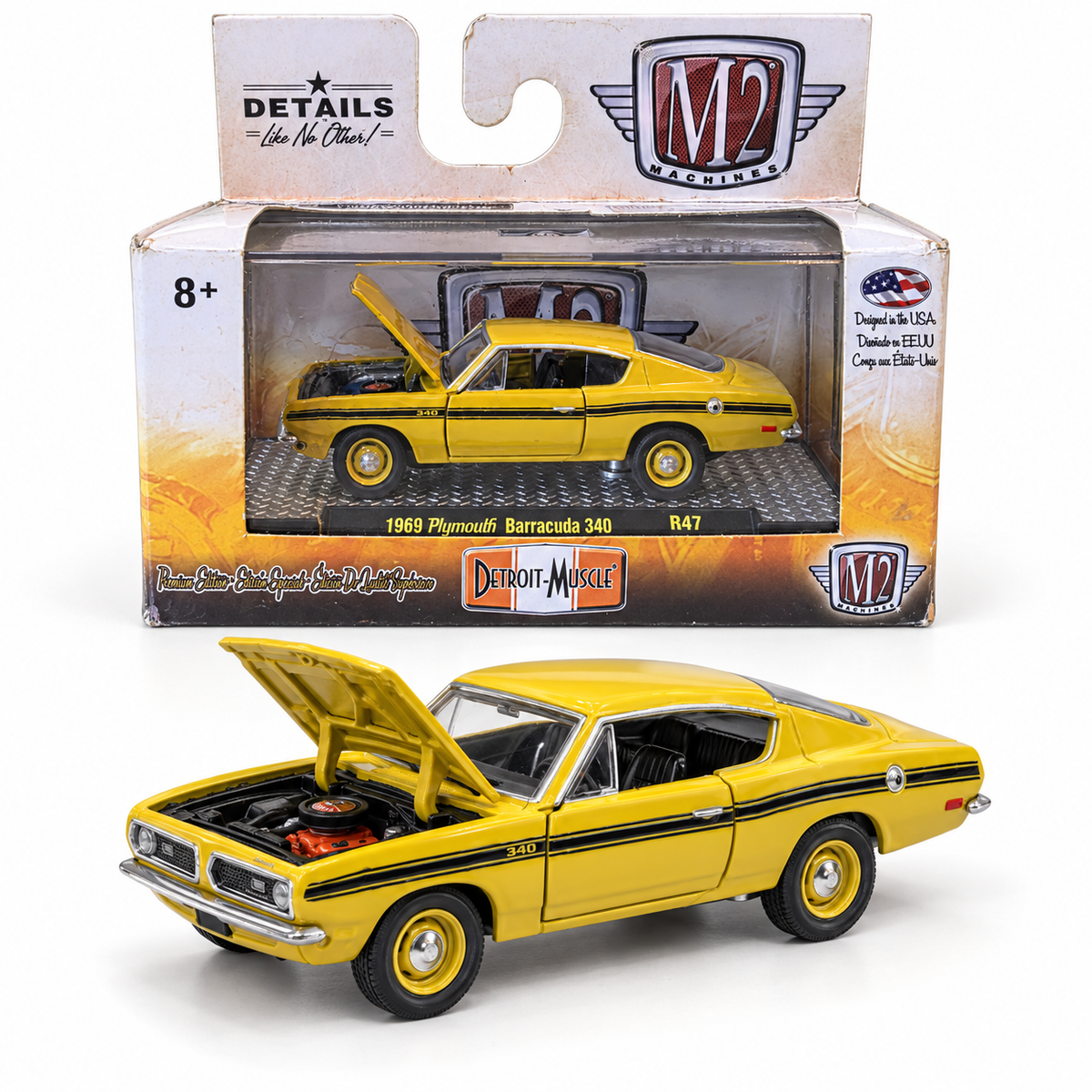 Plymouth Barracuda 340 1969 1:24 – M2 Machines