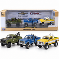 Ensemble de 3 camionnettes Chevrolet et GMC Square Body 1:64 – M2 Machines
