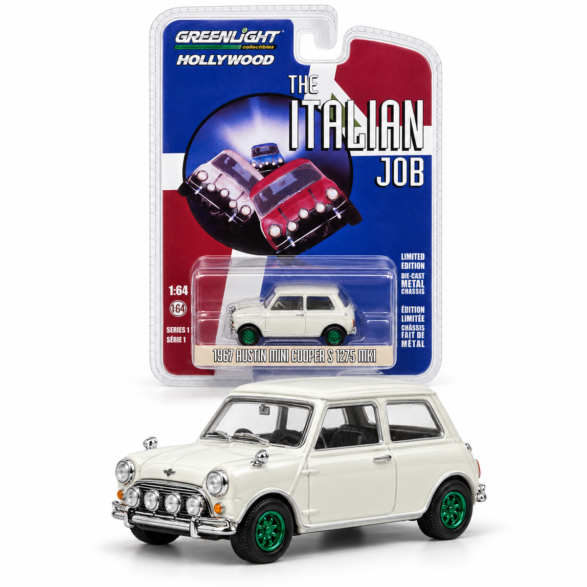 GreenLight Hollywood The Italian Job Série 1 – Austin Mini Cooper S 1275 Mk1 1967 1:64