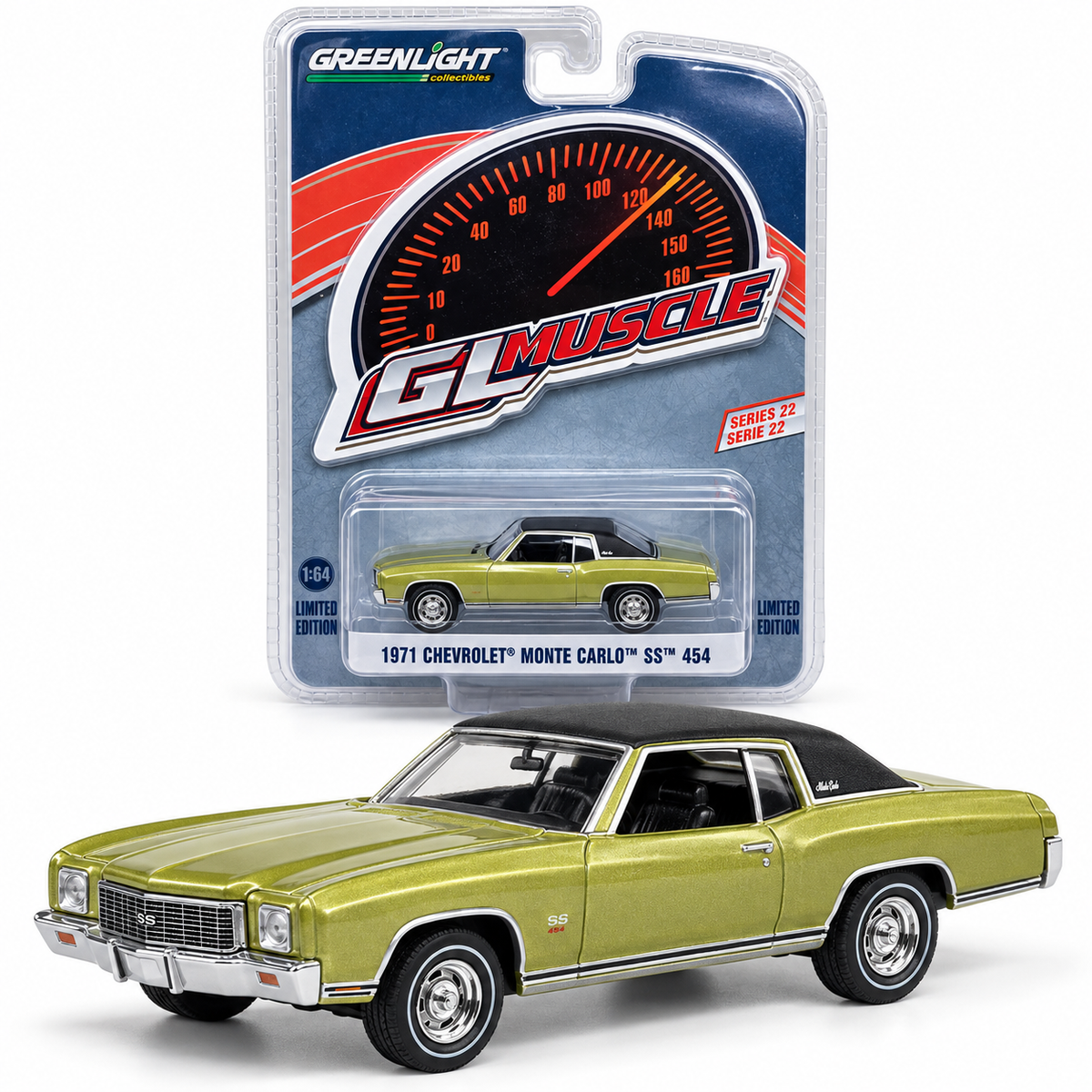 GreenLight Muscle Série 22 – Chevrolet Monte Carlo SS 454 1971 1:64